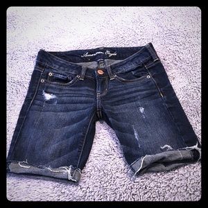 American Eagle Dark Distressed Shorts !!!